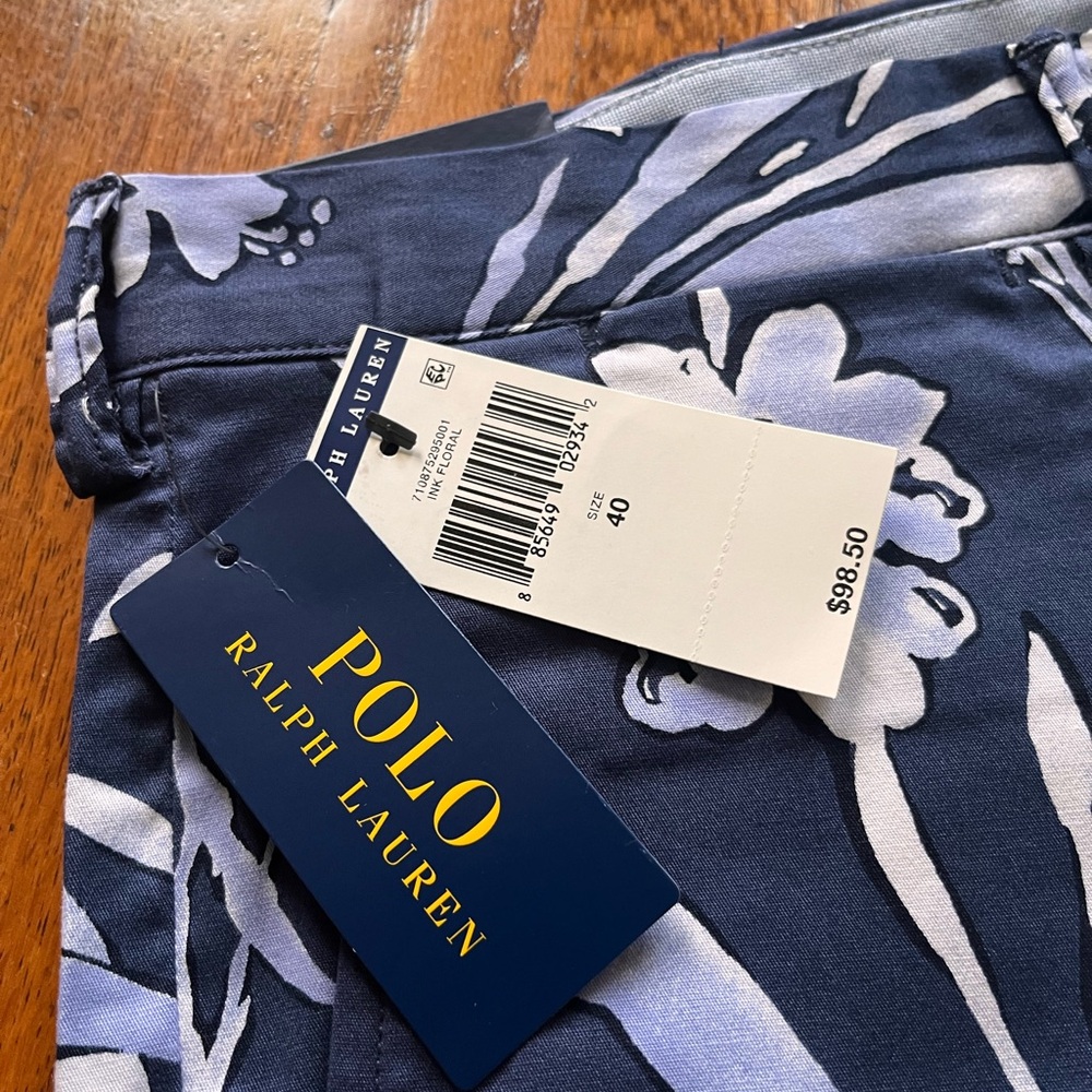 Polo Ralph Lauren Floral Stretch Straight Fit Floral Shorts NWT Size 40 - Picture 7 of 8